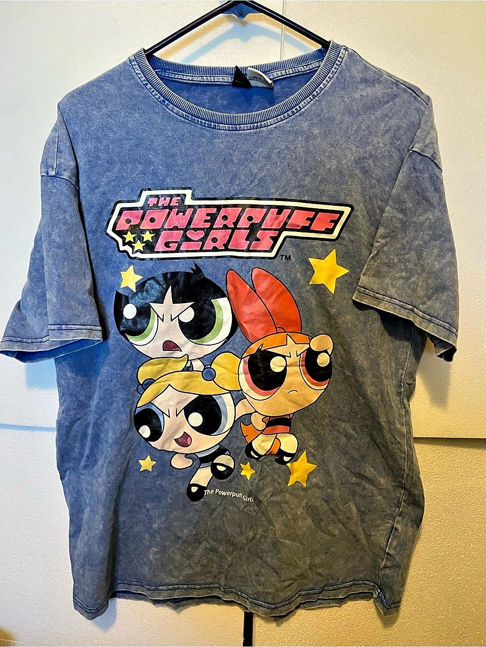Cartoon Network Powerpuff Girls Graphic Tee Girls Medium Faded Blue